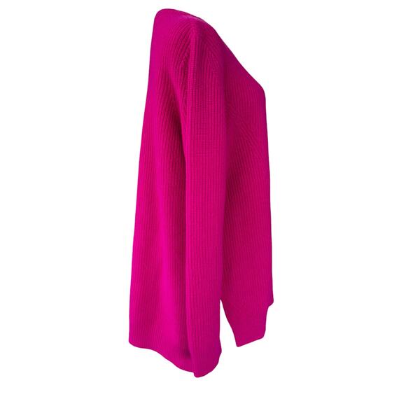 AKRIS Punto Wool Cashmere Sweater Hot Pink Size US 12 Large - Picture 3 of 8